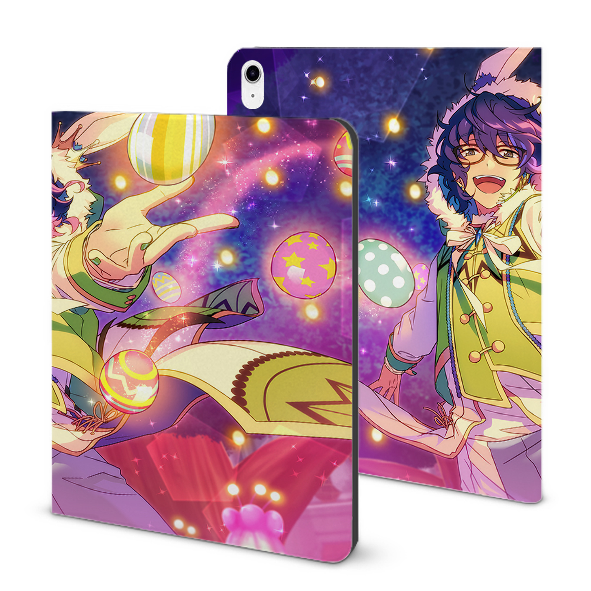 （画像用） あんさんぶるスターズ! Ensemble Stars IPad ケース ブック型 PUレザー TPU 耐衝撃 軽量 薄型 ペン収納なし 全面保護 IPad 各モデル対応